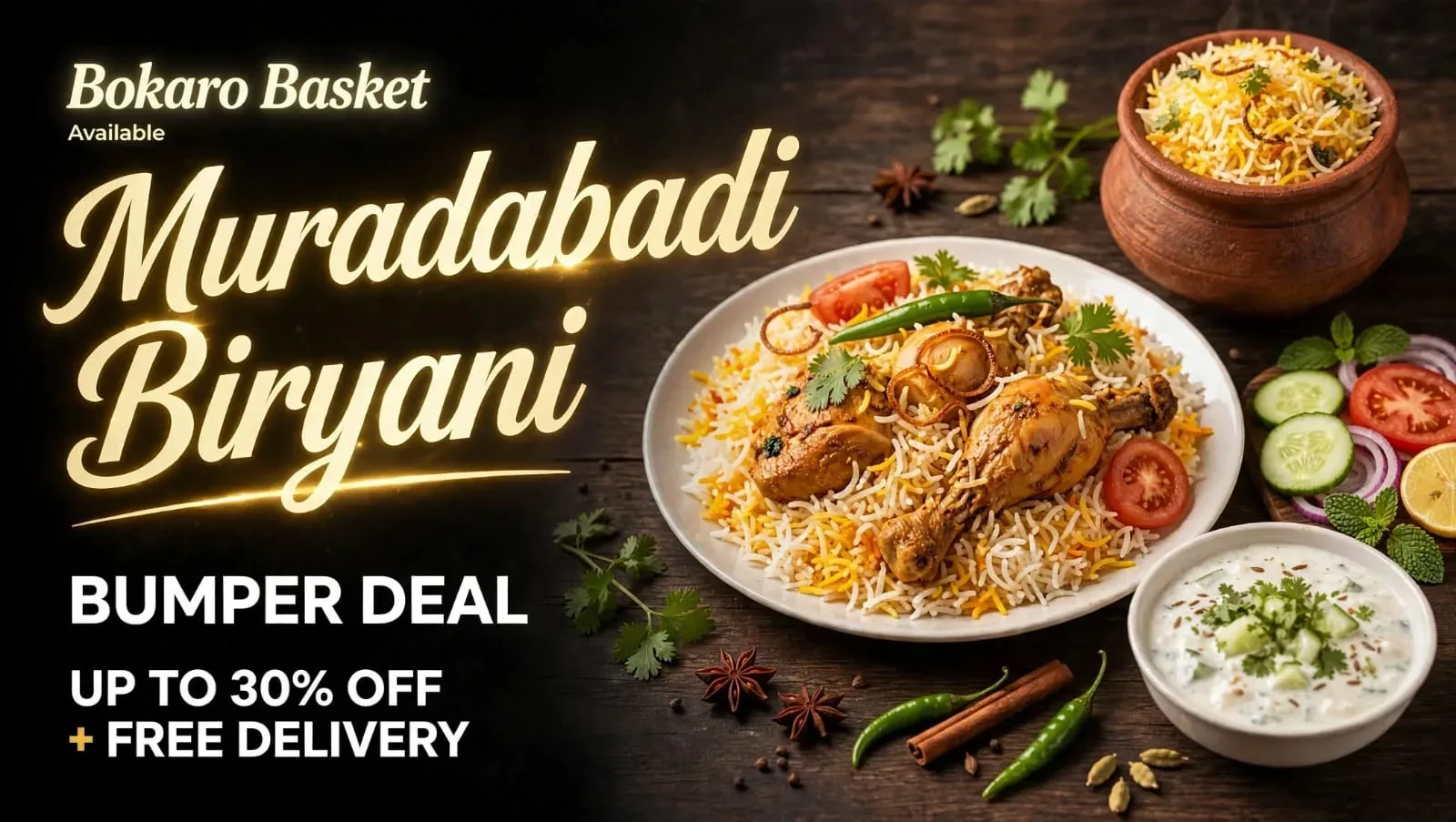 Muradabadi biryani available on Bokaro basket