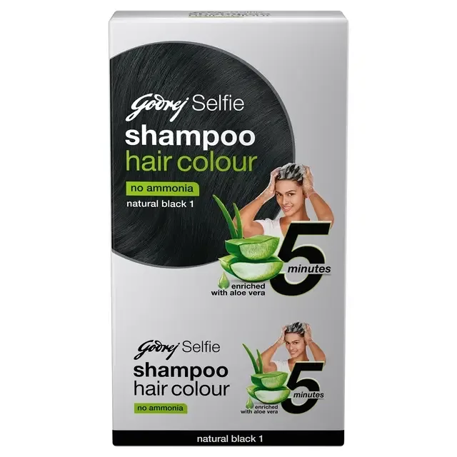 Godrej Selfie Shampoo Hair Colour 5ml+5ml P360 M15 NBlck