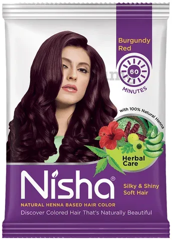 NISHA MEHENDI POWDER (NATURAL BURGUNDY )