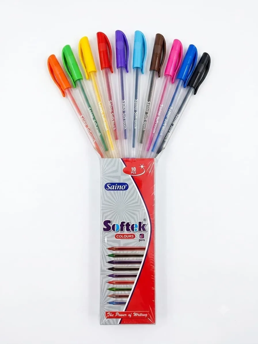Saino Softek Colour Pen All colour (10 Pcs Pack)