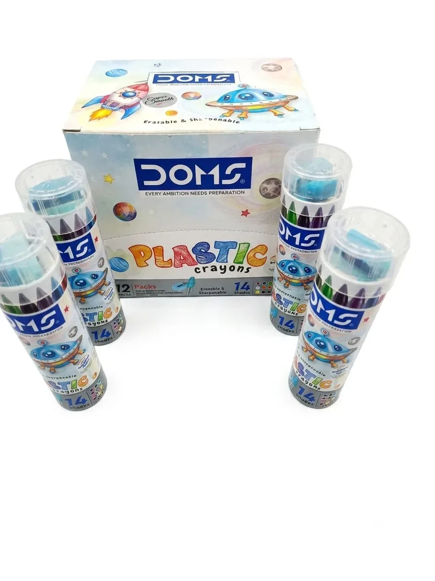 Doms Plastic Crayons (14 Shades)