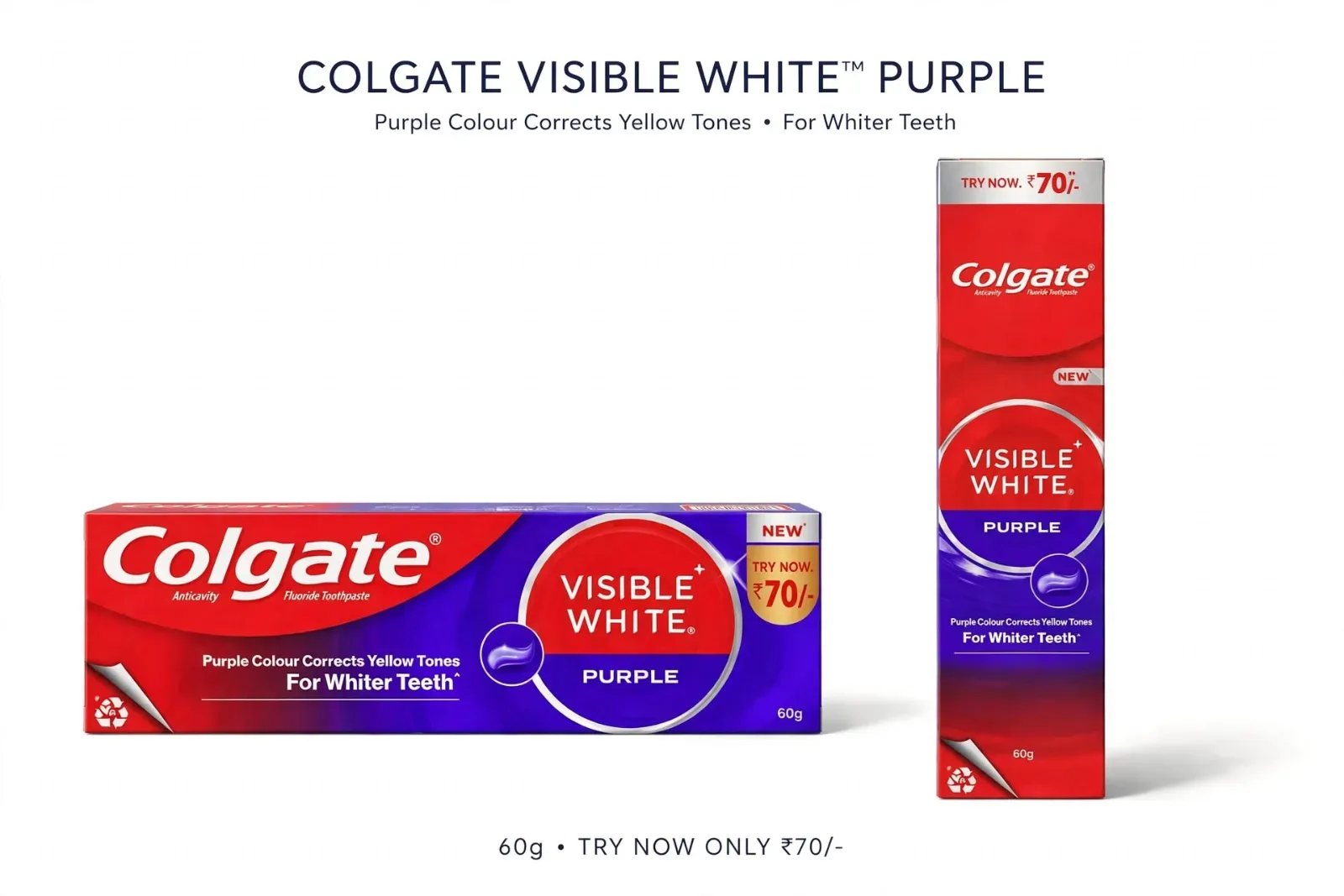 COLGATE VISIBLE WHITE PURPLE  60GM