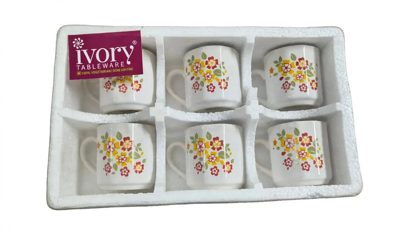 Lvory snack set and Cup set  6 pcs